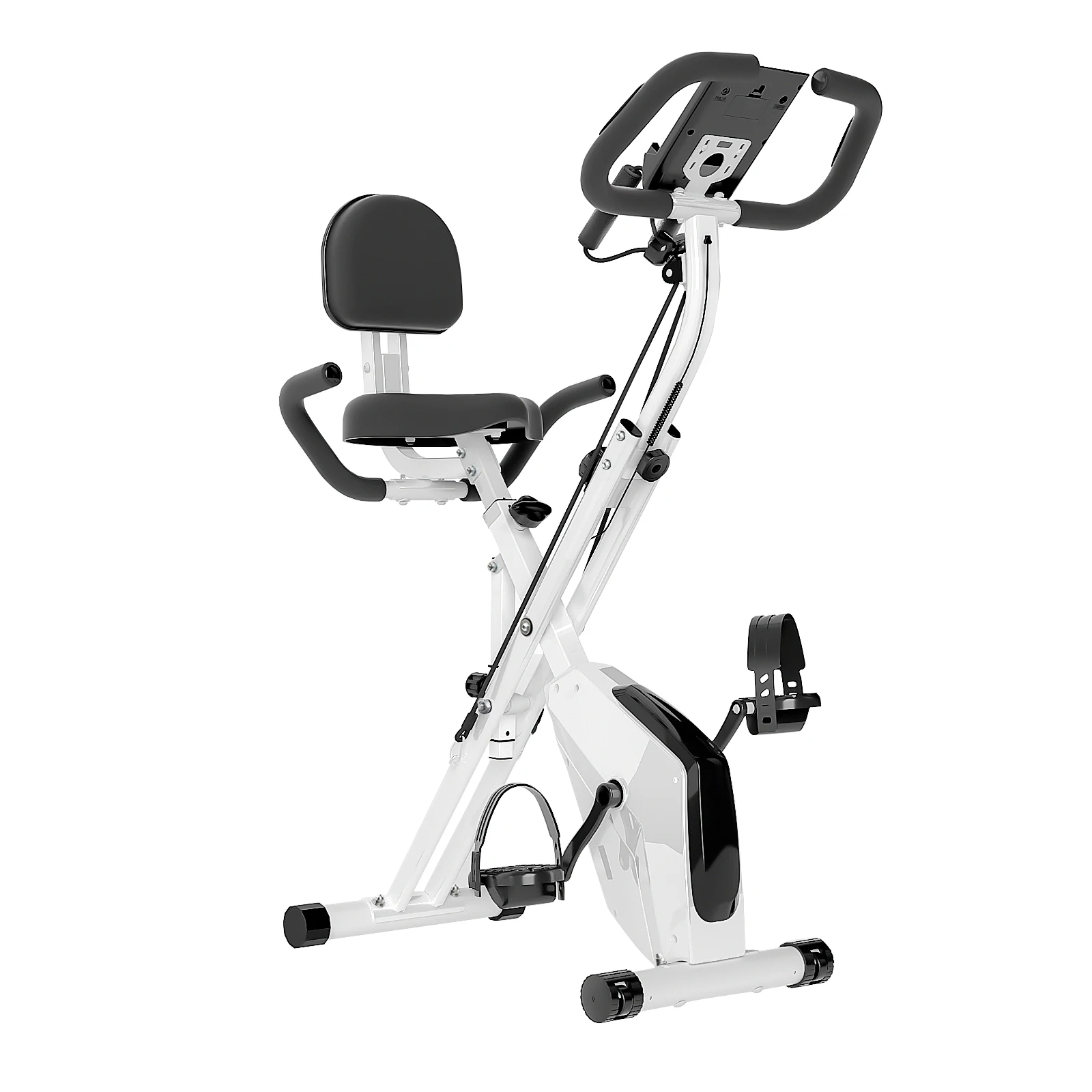 GartistGo Folk-Heimtrainer mit 8 Widerstandsstufen, Herzfrequenzsensor, LCD-Display, statisches Fitnessbike für Indoor-Cycling