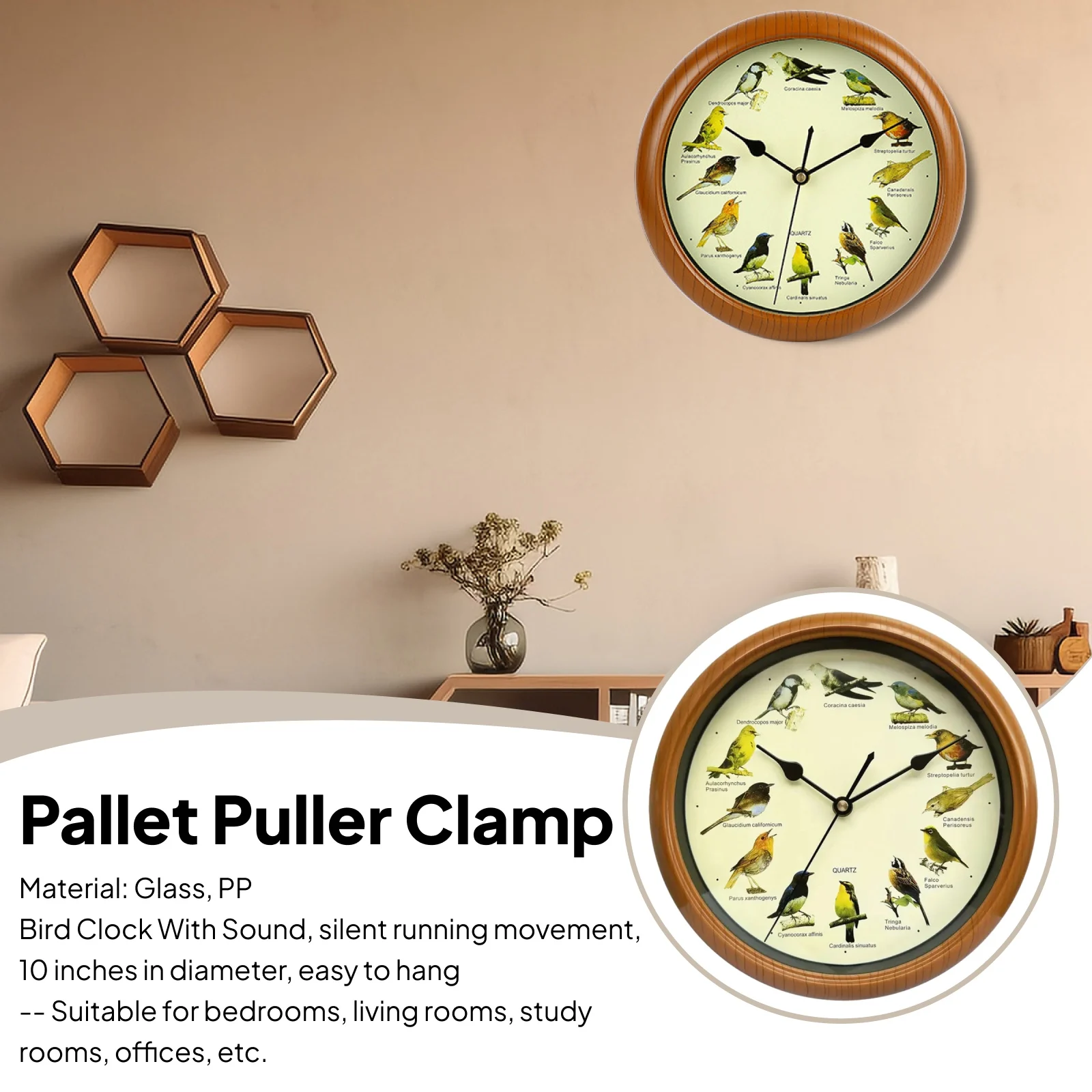 Singing Bird Wall Clock Bird Clock with Sound for Living Room Office Home Ornaments Office Bedroom Kitchen Home Decoration