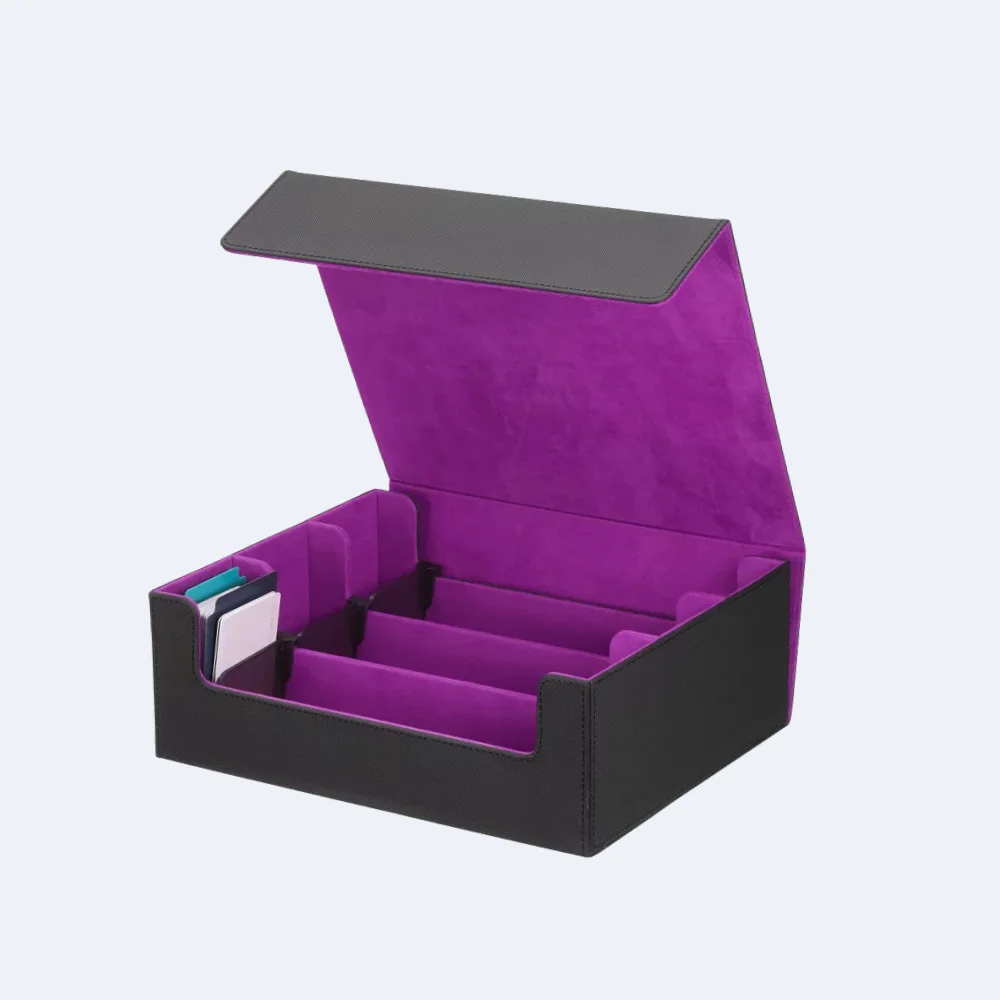 Esthetische opbergbox voor 1800+ kaarten, PU lederen organizer met magneetsluiting voor Kpop fotokaarten, TCG Yu-Gi-Oh verzamelkoffers, cadeau's