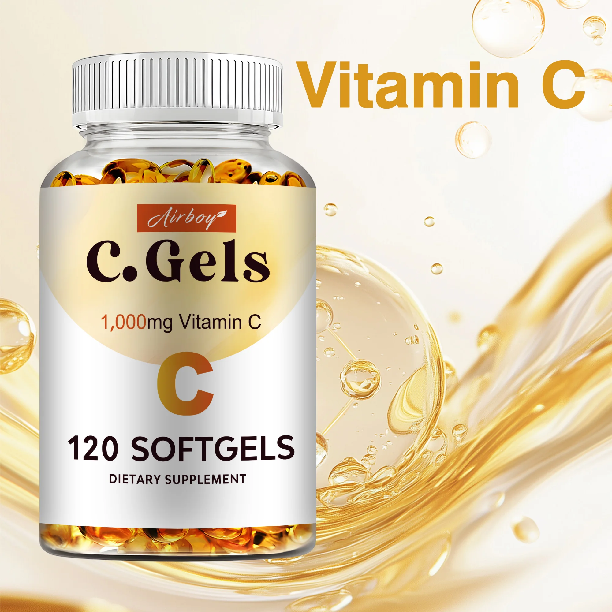 Vitamin C - Antioxidant Helps with Energy Production and Collagen Replenishment, Promotes Healthy Skin - 120 Capsules