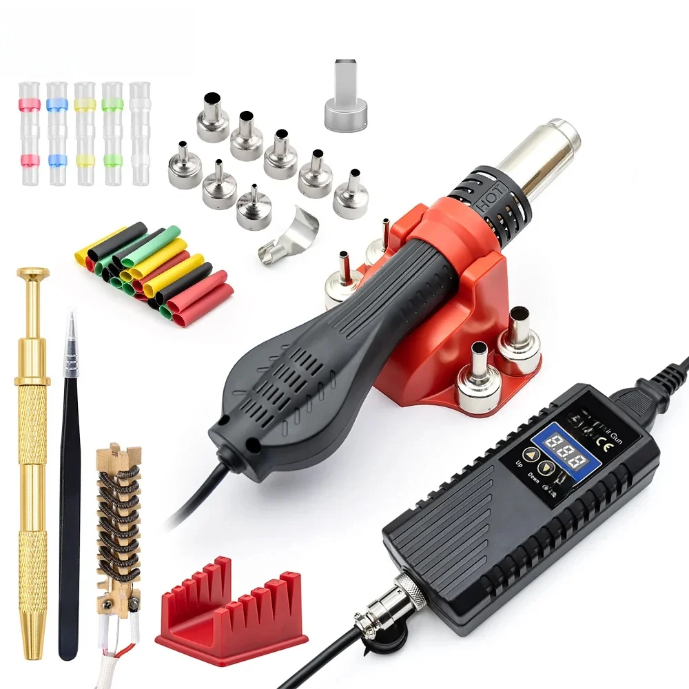 Pistolet na gorące powietrze JCD 750W 8858A Stacja lutownicza BGA do mikrolutownictwa Suszarka do włosów Pistolet termiczny do lutowania 220V 110V Do napraw spawalniczych SMD SMT — zdjęcie 2