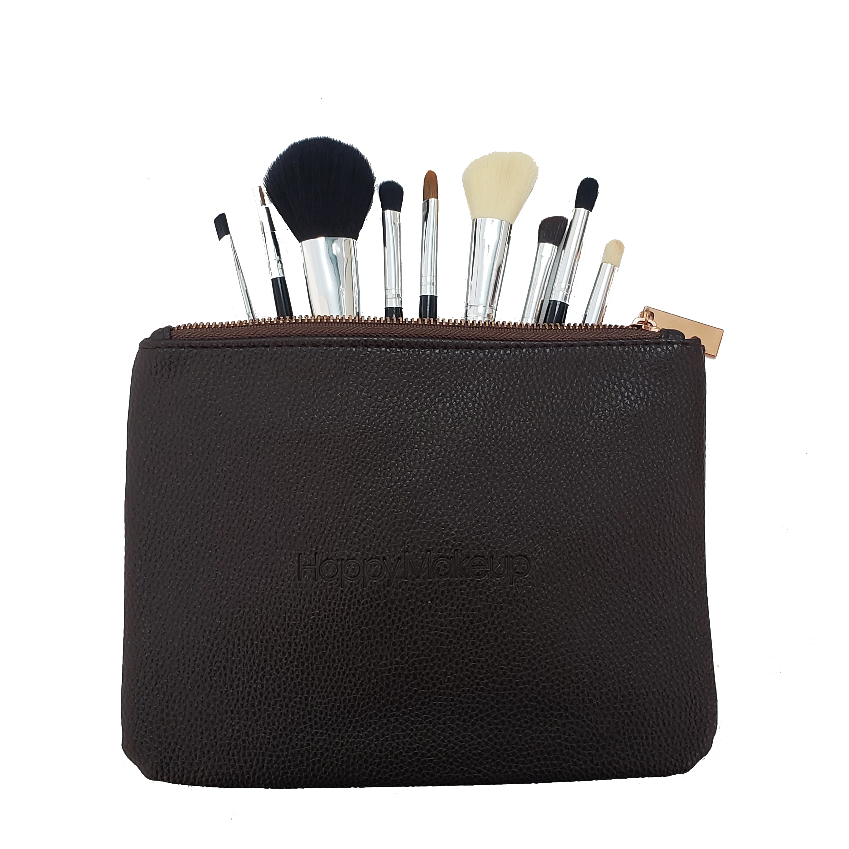 Profession Makeup Brush Accessories Foldable Brush Bag Easy Carry Handle Double Layer Bag Makeup Brush Collapsible Stroage Bag