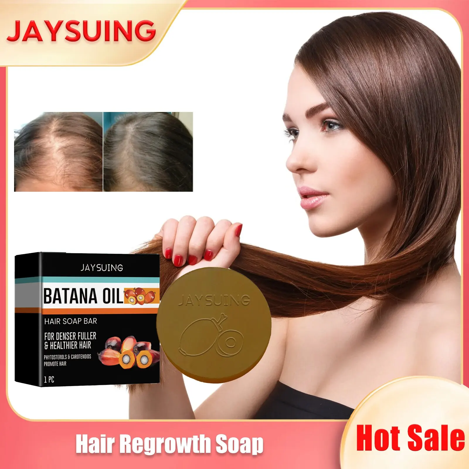 

Batana Dense Hair Soap Anti Loss Prevent Drandruff Repair Follicle Strengthening Roots Herbal Growth Nourish Hair Regrowth Soap