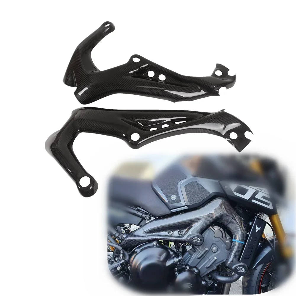 Carbon Frame Covers Twill Voor Yamaha MT09 FZ09 Tracer 2013 2014 2015 2016 2017 2018 2019 2020 - afbeelding 2
