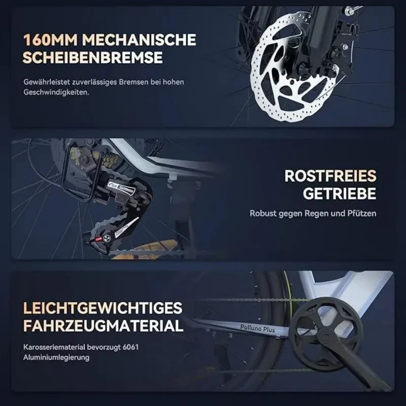 2025 eskute eu Elektro fahrrad 28 Zoll Damen fahrrad 20ah Batterie mit großer Kapazität 500w Bafang Motor Drehmoments ensor Reichweite km