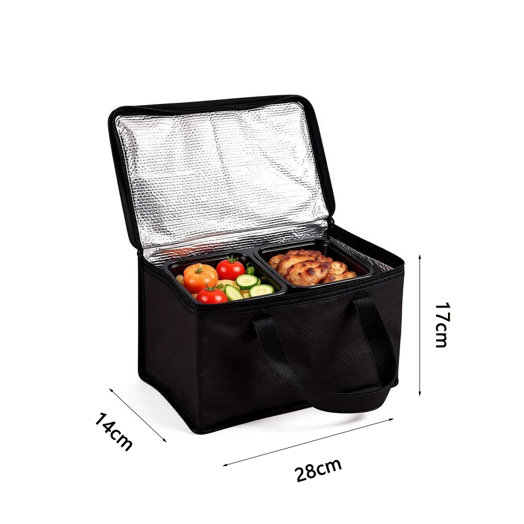 1pcs Reusable Insulated Picnic Bag, Beach Cooler Bag, Top-Zip Cooler Bag - Ideal for Hot and Cold Items, Picnics, the Beach