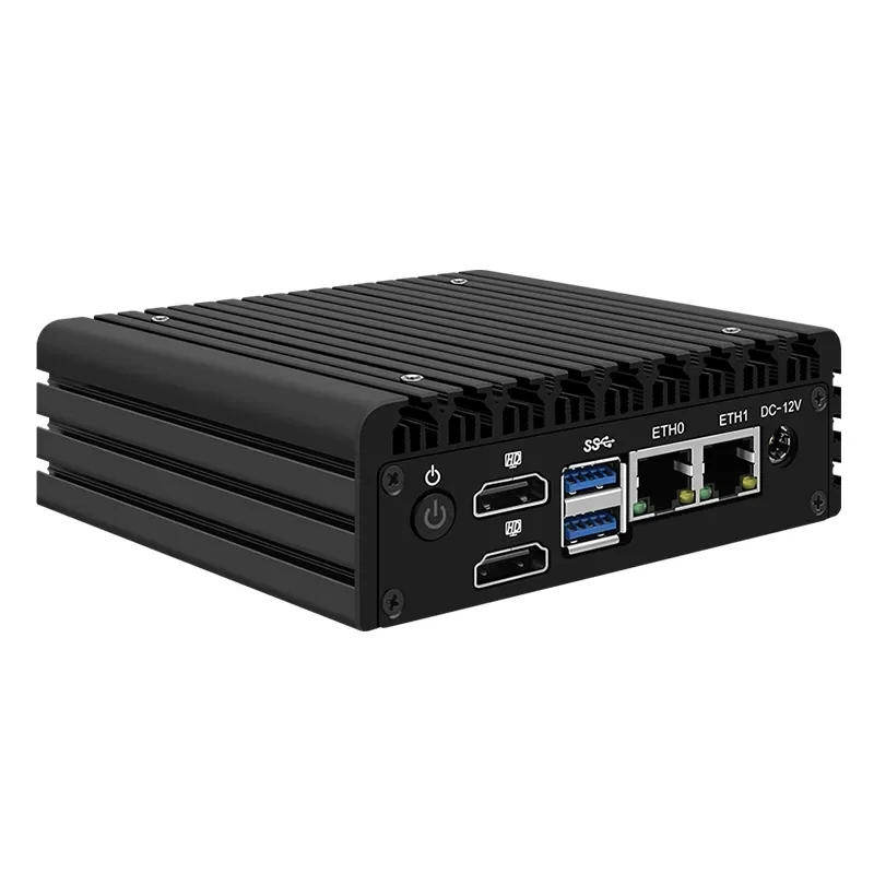 Topton-X86 Mini PC Fanless, Industrial, Soft Router, Firewall, PC do computador, Intel N200, Quad Core, 2x i226-V, 2.5G Nics, NVMe 2x, USB 3.2