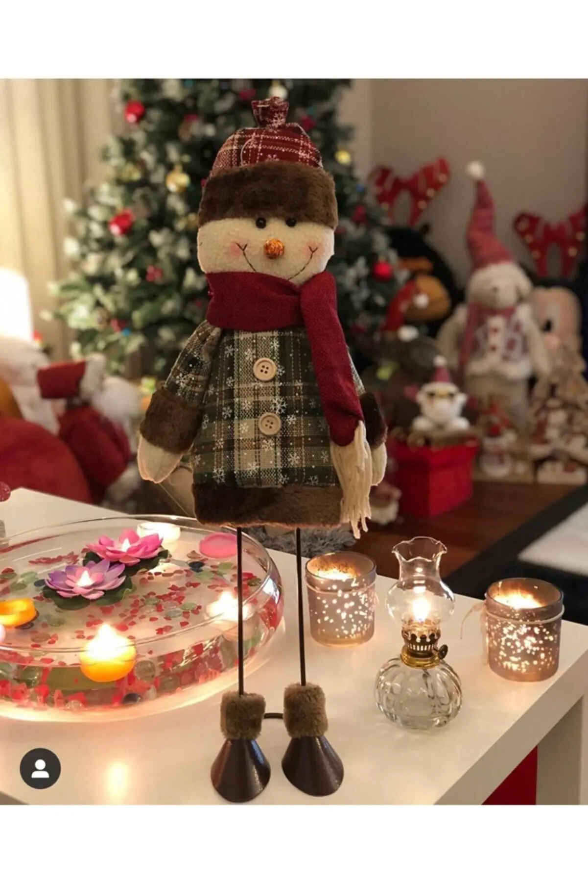 

Easy Metal Pedestal Rocking Figure, Snowman, Christmas KARAMNOEL Christmas Decorations