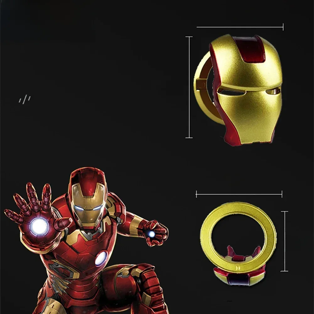 Accessoires de décoration de voiture Captain America Iron Man, jouet, bouton de commutation de démarrage d'allumage, couvercle de protection, accessoires d'animation
