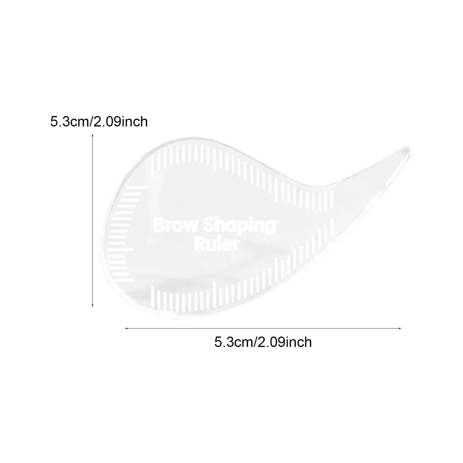 مسطرة الحواجب على شكل دمعة تساعد على هدايا للنساء إكسسوارات شفافة للمبتدئين أداة دليل الرسم السريع ملحقات متعددة الاستخدامات