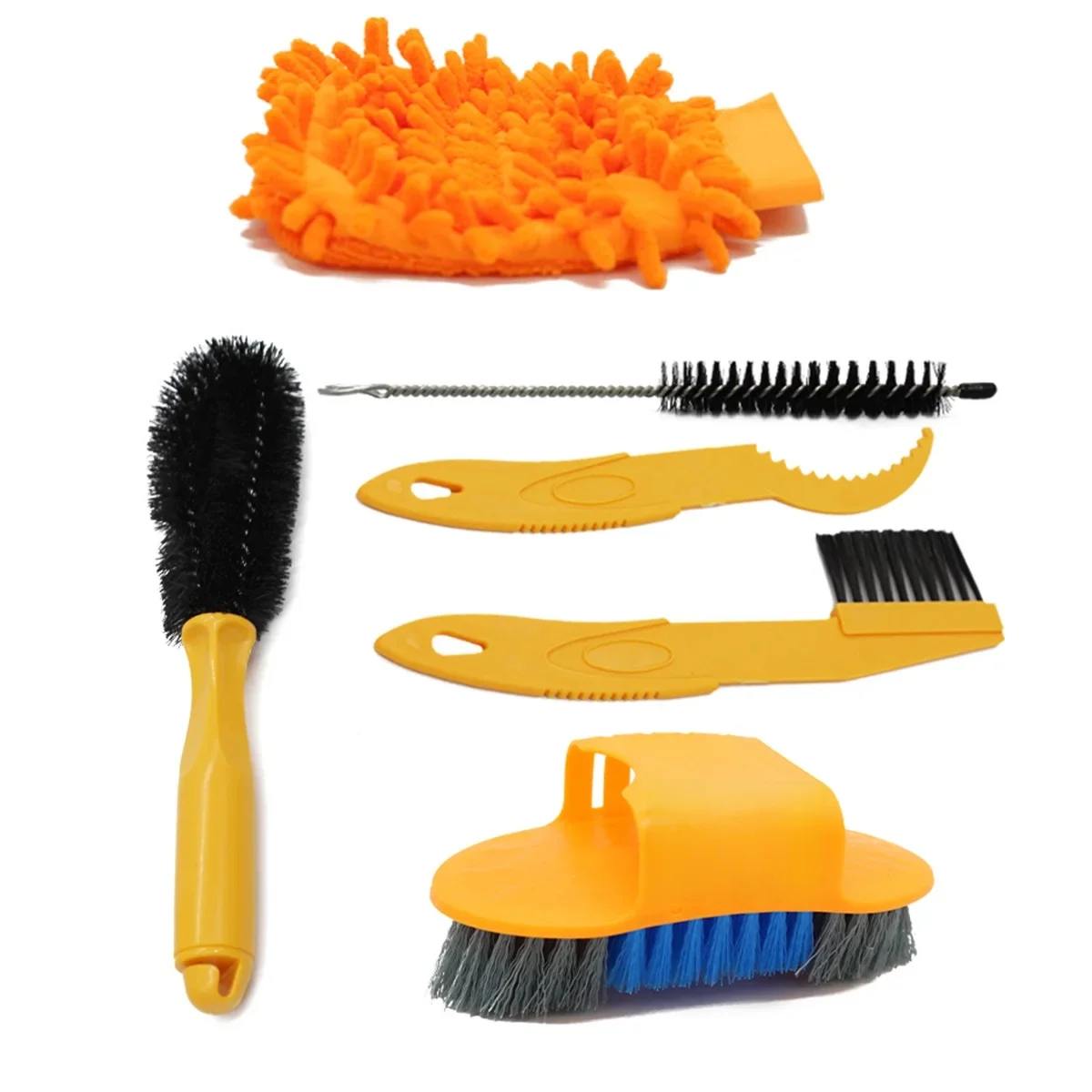 AliExpress UK 6pcs Professional Bicycle Chain Cleaner Kit Portable Bicycle Scrubber Brushes Set Bike Wash Repair Tool