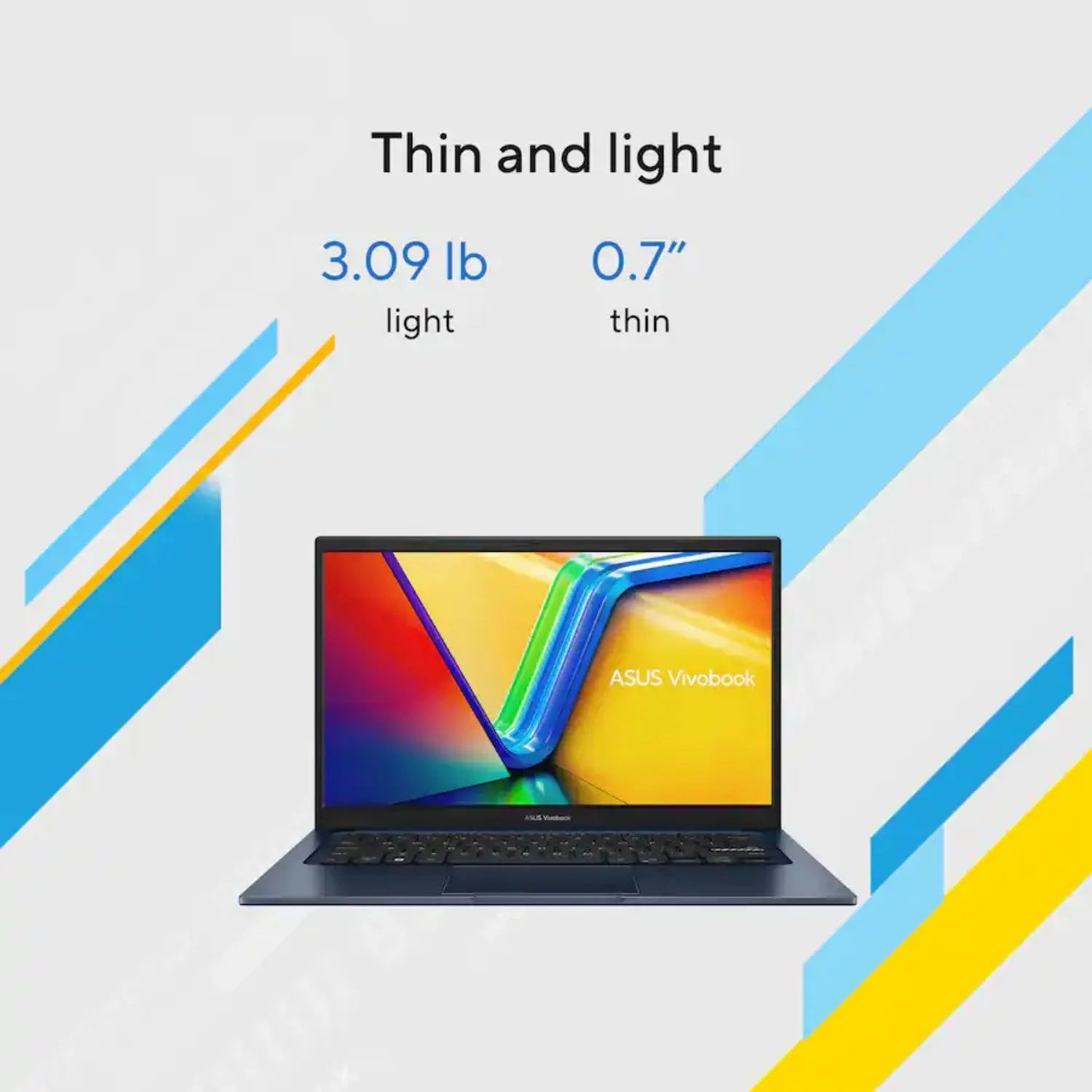 โน้ตบุ๊ก ASUS Vivobook 14 นิ้ว FHD, Intel Core i3 1315U, แรมสูงสุด 16GB, SSD 1TB, Wi-Fi 5, Windows 11 Home