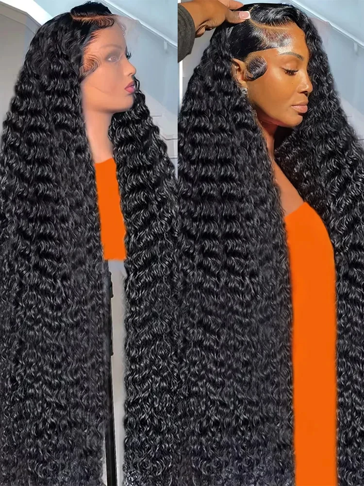 

Mossily High Density Wigs Human Hair Deep Wave 30 40 Inch Pre Cut 13x6 HD Lace Front Wig 13x4 Lace Frontal Curly Wigs For Women