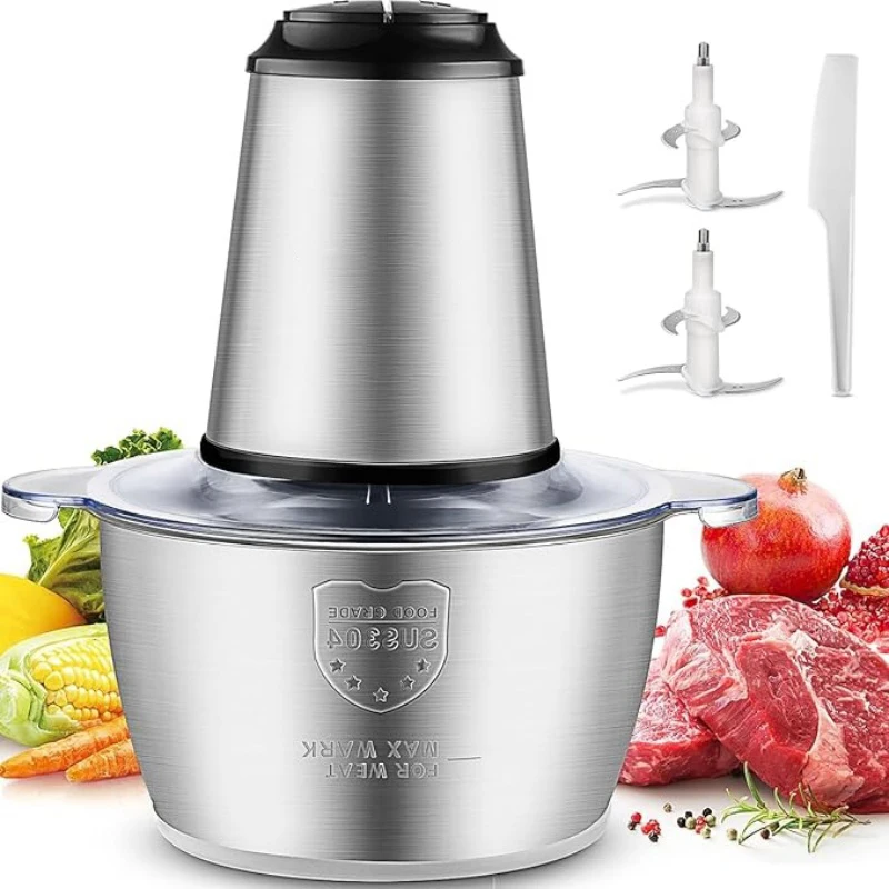 2L Meat mincer Home smoking machine multi-functional stainless steel electric meat thin meat Meat small slim slim