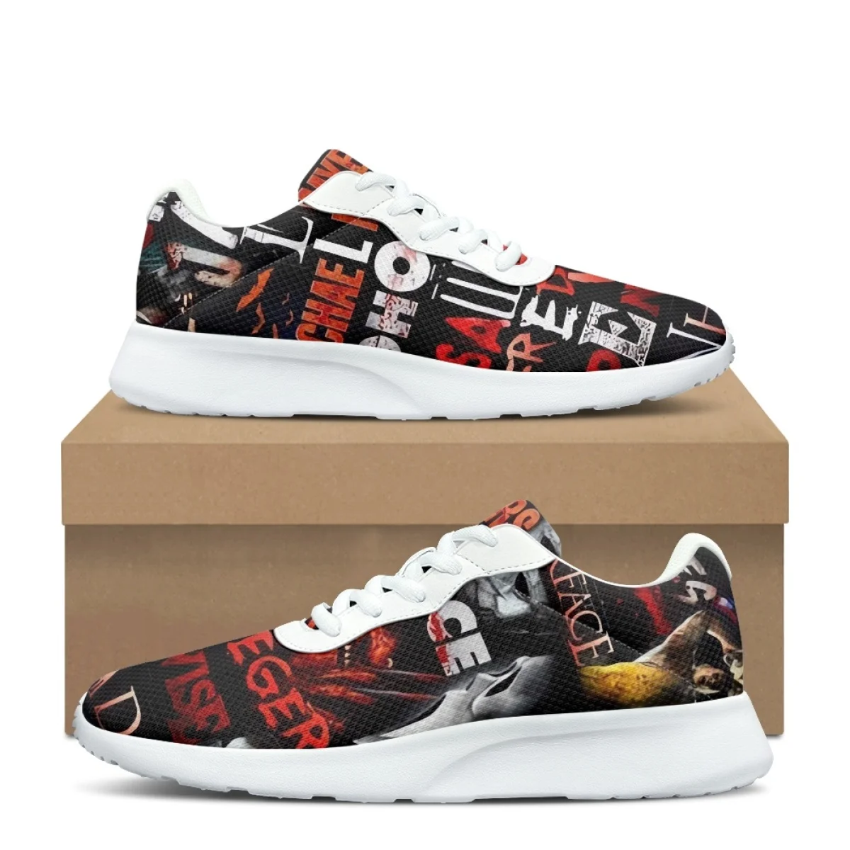 Movie Horror Killer Print Women Non-slip Durable Outdoor Sneakers Teen Casual Shoe Wear-Resistant Gym Tennis Shoes Zapatos Mujer