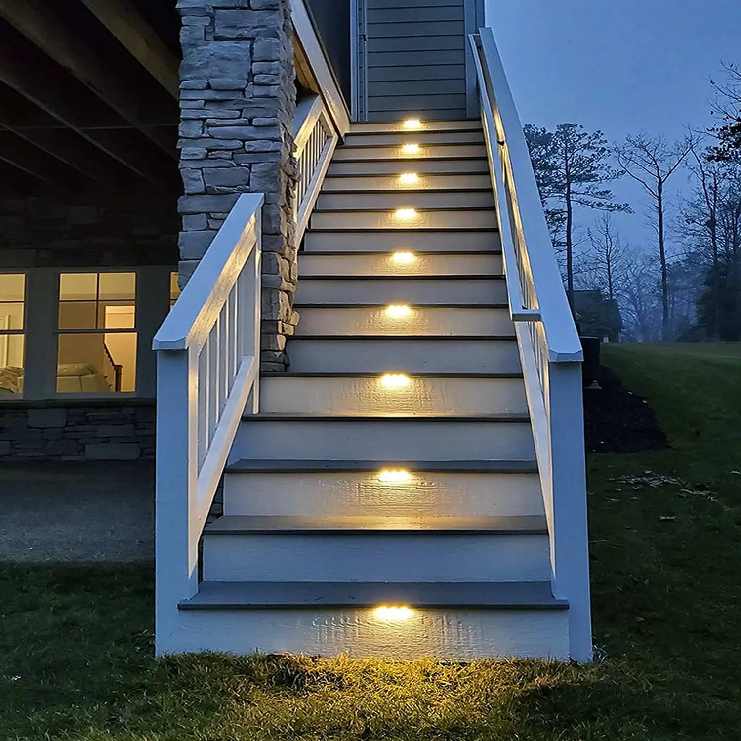 Solar Deck Lichter Wasserdichte Outdoor Licht Solar Zaun Lampe LED Treppen Licht für Garten Terrasse Yard Pfad Schritt Geländer Post