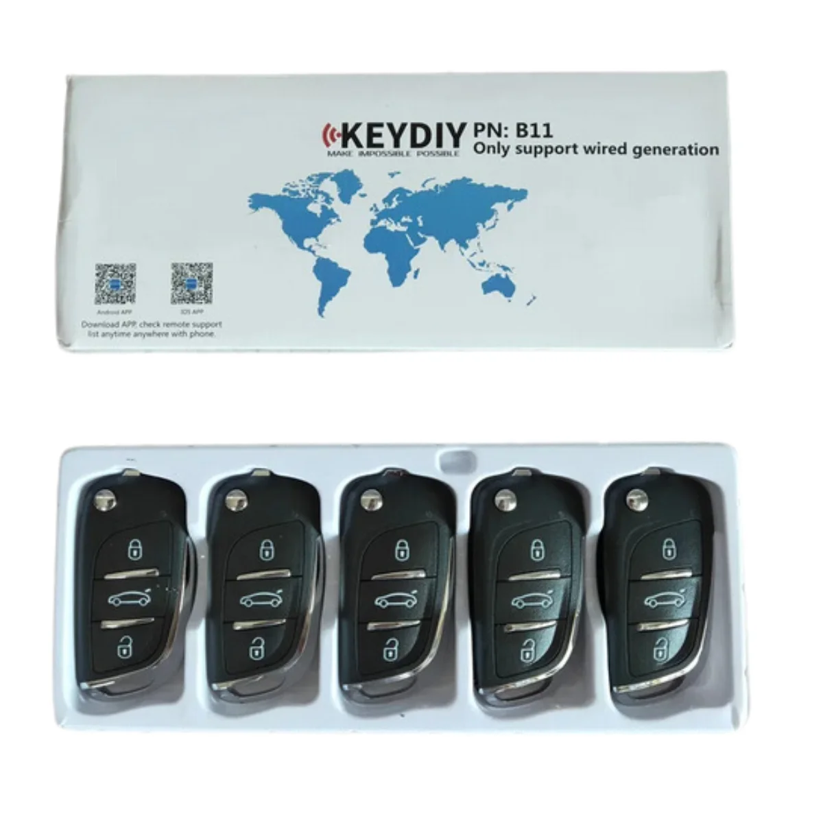 5PCs KEYDIY KD B11-3 PSA Model Universal Remote Car Key For KD900/NB11-2/URG200/KD MINI Key Programmer