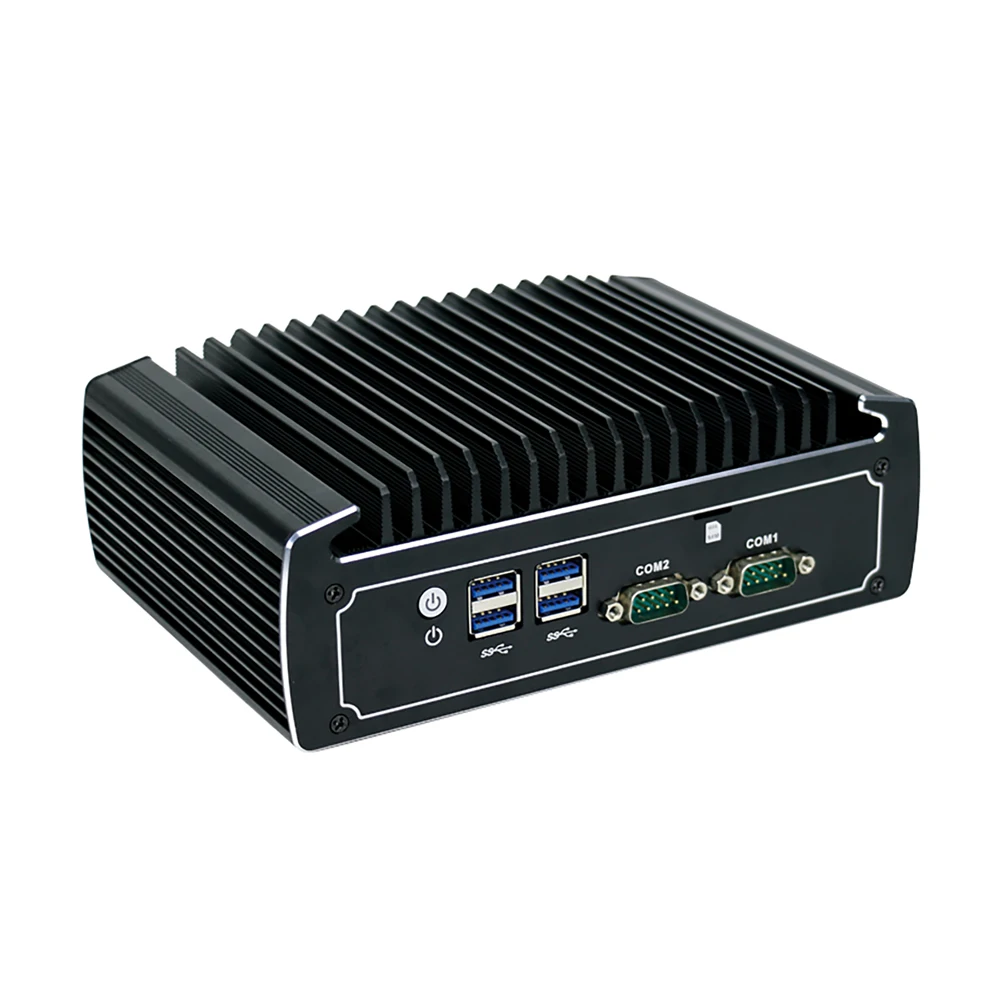 HUNSN – Mini PC BX01 sans ventilateur, ordinateur industriel, TPM2.0,Windows 11 ou Linux,2COM, Slot SIM, HD,DP,2LAN,Vesa Mount,WOL,PXE, Watchdog