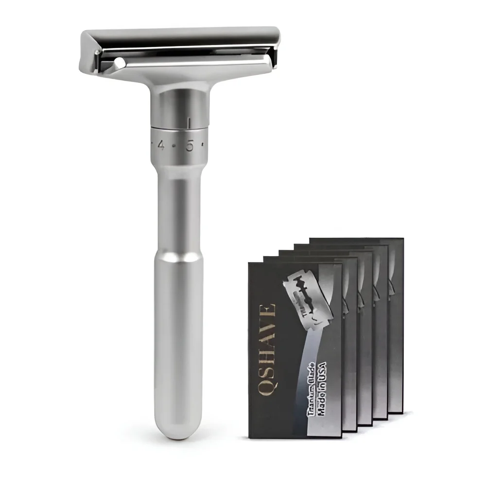 Barbeador Profissional Com Regulagem Inoxidavel Qshave + lamina Mingshi