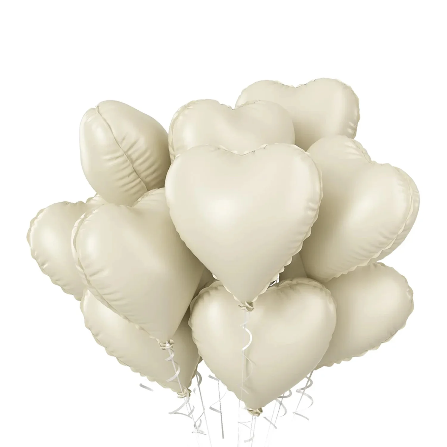 Ballons de décoration de fête d'amour de couleur crème, 18 pouces, adaptés aux anniversaires, mariages, anniversaires et remise de diplôme, 10 pièces