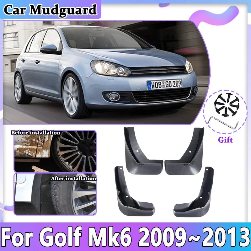 

For Volkswagen VW Golf Mk6 6 2009~2013 Car Mudguard Mudflaps Splash Splash-proof Mud Guards Flaps Front Wheel Fender Accessories