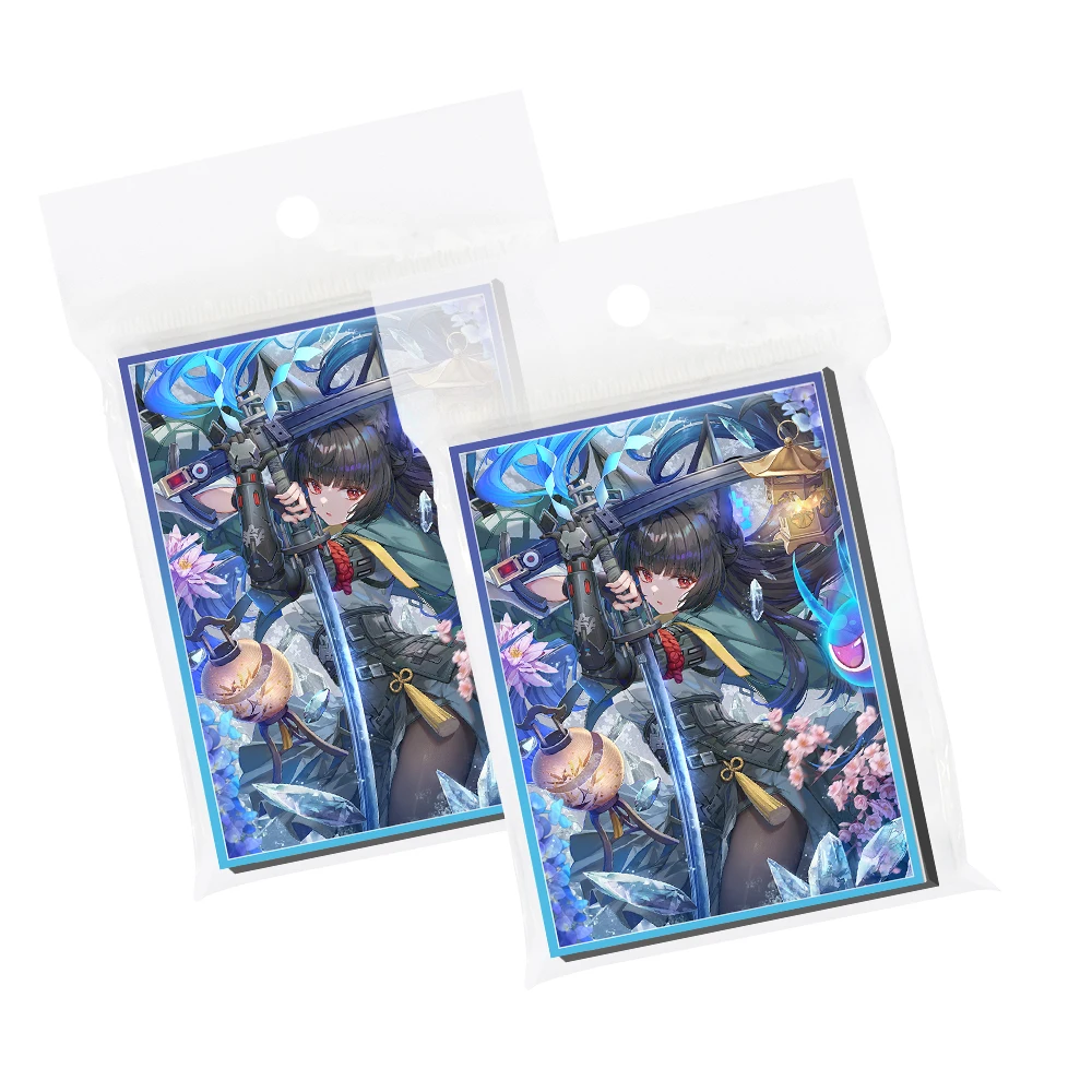 120pcs 67x92mm Holographic Anime TCG Card Sleeves Standard Size Double Side MTG Protectors Board Game Card Cover Trading Shield