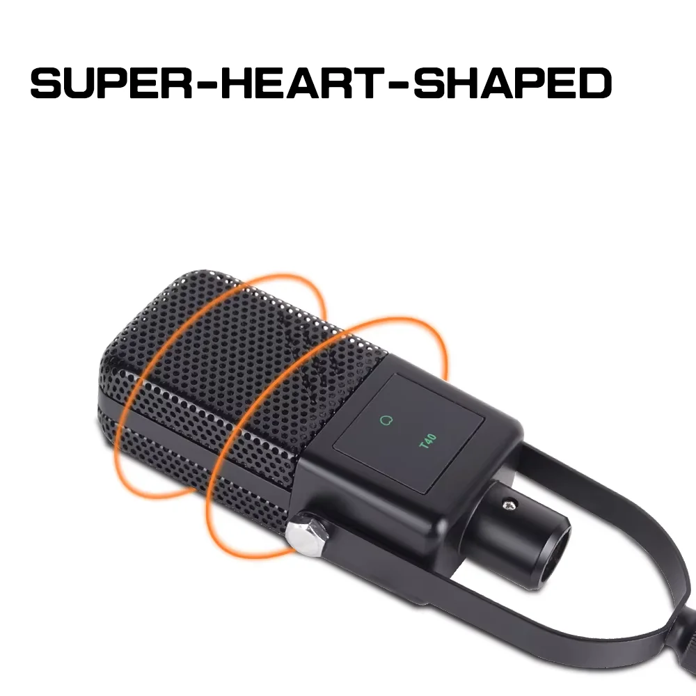 CM200 PC 콘덴서 마이크 3.5mm 잭 플러그 앤 플레이 미니 삼각대 스탠드 포함 라이브 방송/휴대폰용 사운드 녹음