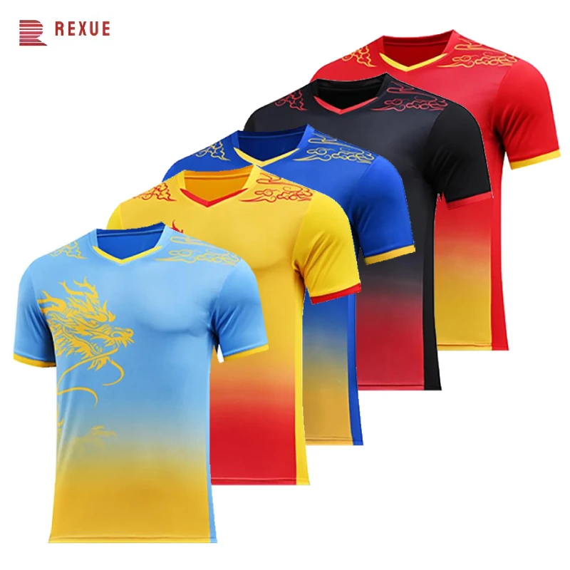 China Dragon Tennis Shirt dla mężczyzn Kobiety Szybkoschnąca para Tenis stołowy Badminton Koszulka z krótkim rękawem Ping Pong Uniform Tops