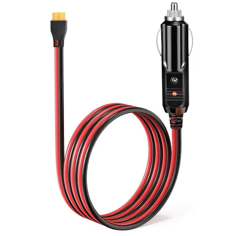 Kabel samochodowy z gniazdem zapalniczki 1.5m/5FT 12AWG do XT60 (żeński) do przenośnych stacji zasilania Bluetti AC2A/AC2P/AC50B/AC70/EB55/100 V2. — zdjęcie 2