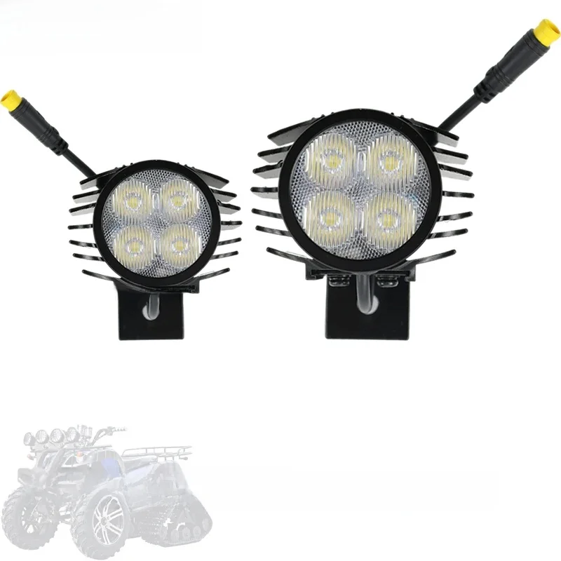 LYNNCHI moto deux en un feu avant avec klaxon lampe de poche étanche phare pour Scooter électrique vélo Ebike pièce de vélo