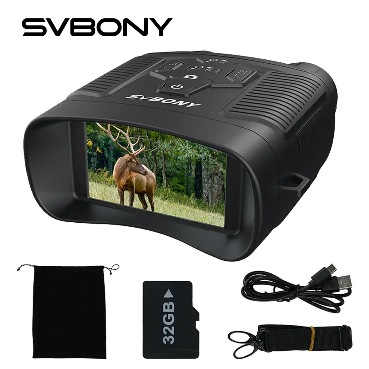 SVBONY SA206 4K Night Vision Binoculars Bird Watching, Wildlife Observation, Night Fishing and Camping