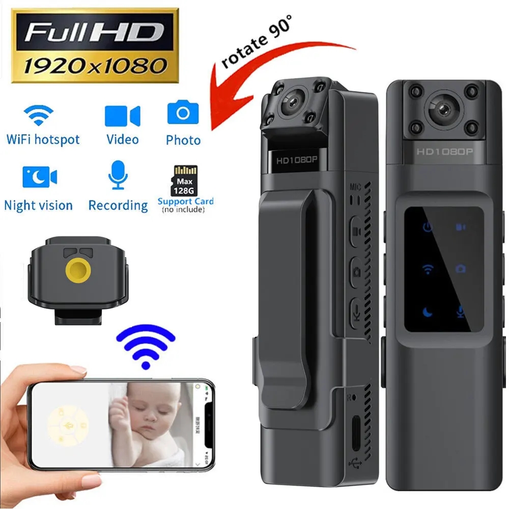 WIFI Wifi Hotspot 1080 HD Mini Camera Portable Digital Video Recorder Body Camera Automatic Night Vision Recorder