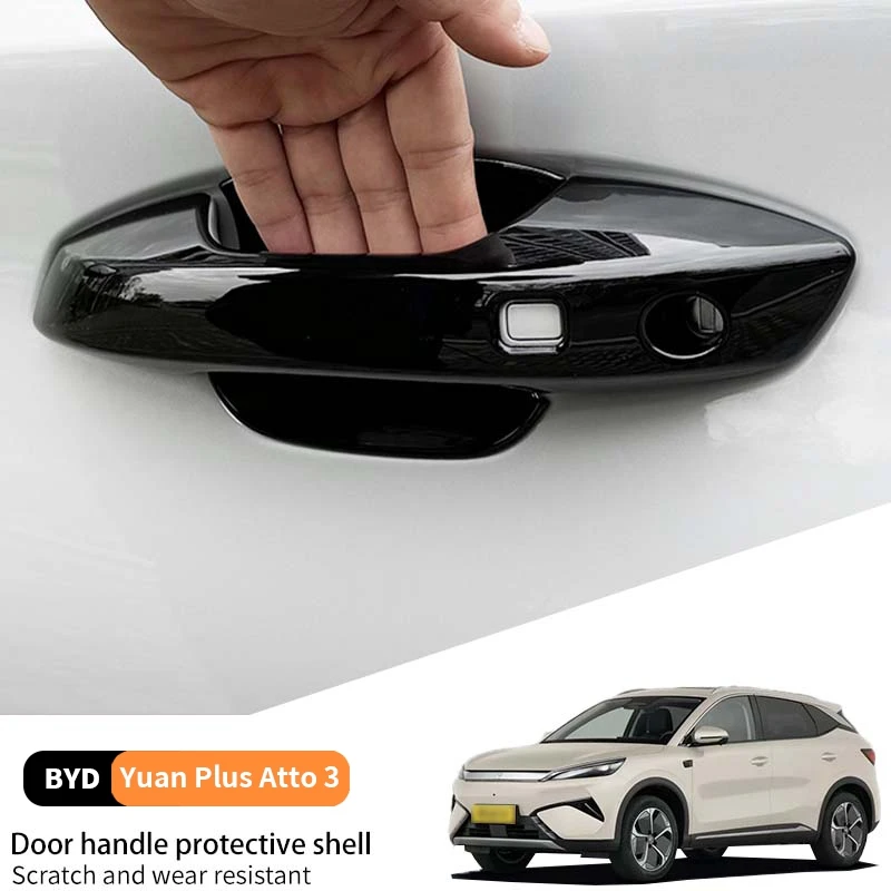 

For Byd Yuan PLus Atto 3 2022-2025 Car Door Bowl Handle Protective Shell Sticker Anti-collision Scratch Resistant Cover Exterior