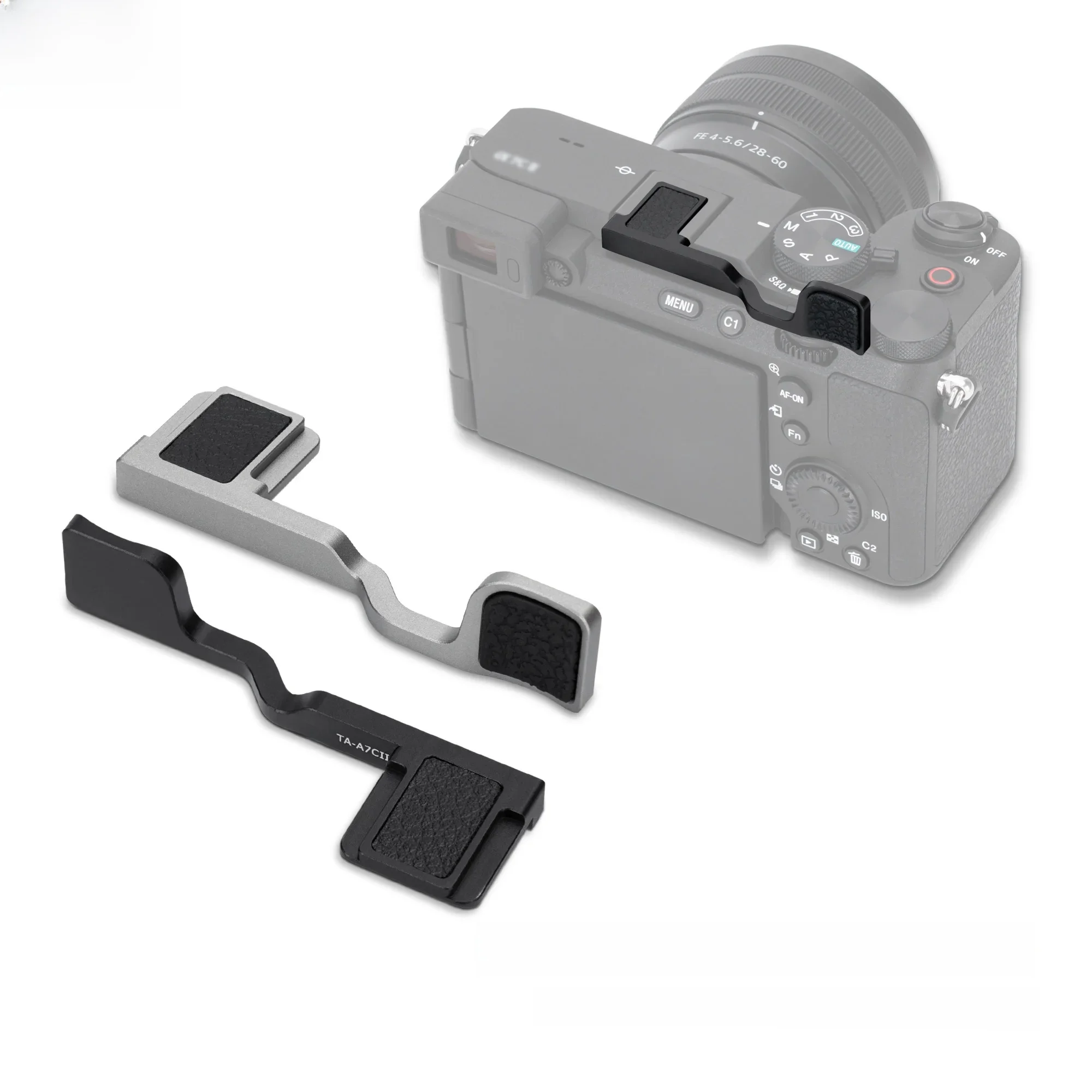 Metalowy uchwyt na kciuk JJC do Sony A7C II A7C R z osłoną gorącej stopki Uchwyt na kciuk Uchwyt zapobiegający zarysowaniom Silikonowa podkładka — zdjęcie produktu 7