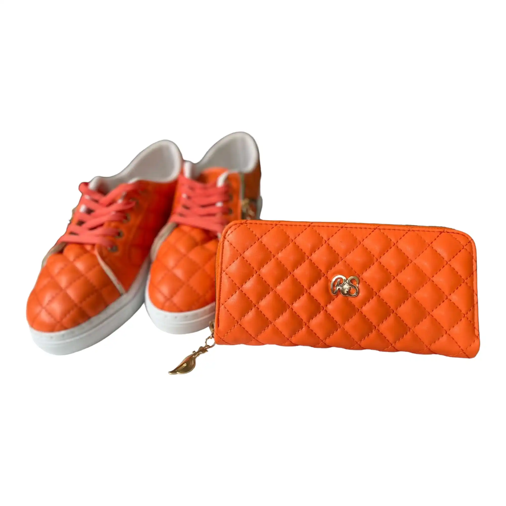 

Captivating Orange: RS RAZAN ISTANBUL Women's Wallet & Athletic Shoe Set - Vibrant, Coordinated, and Stylish!"