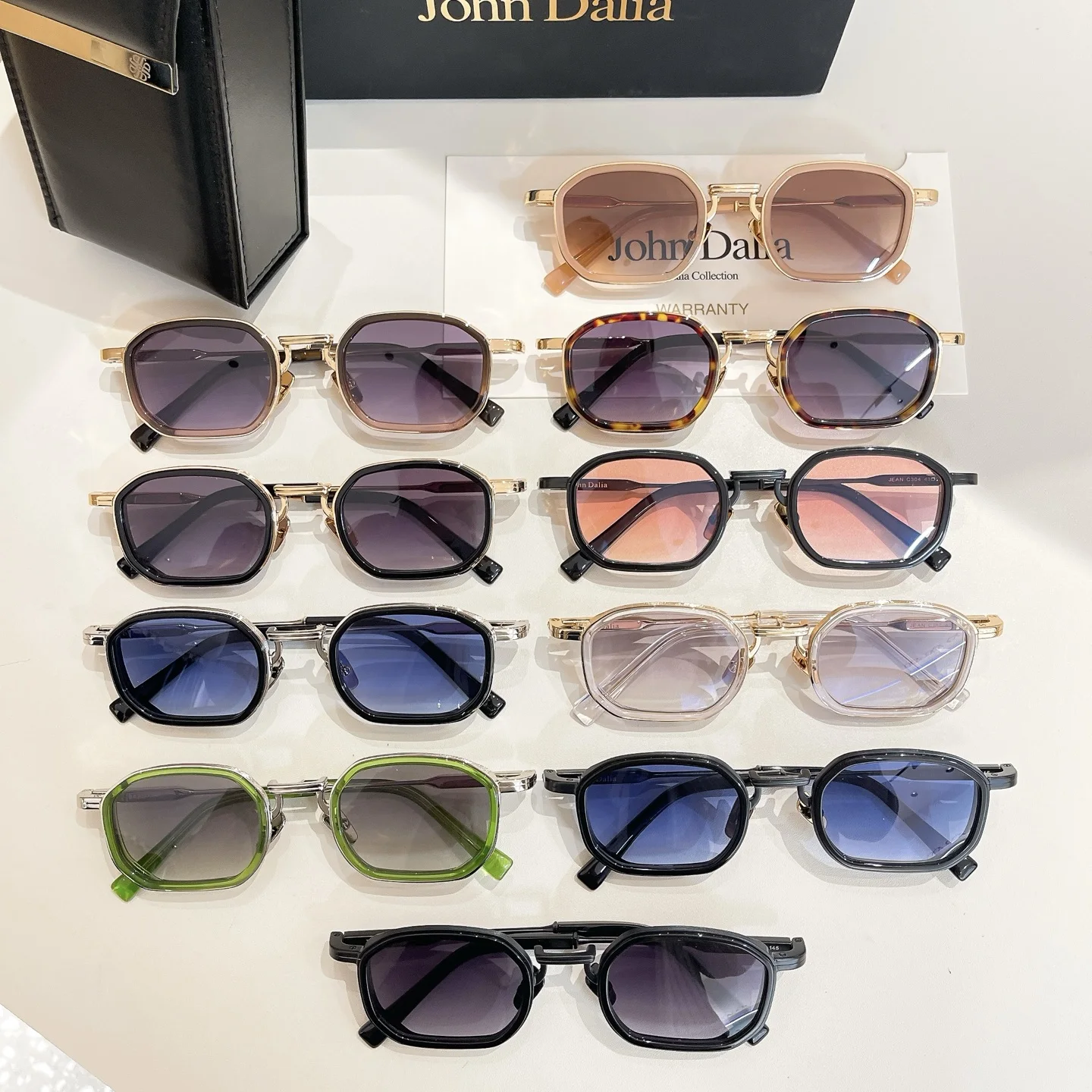 

Luxury Designer For JOHN DALIA JD JEAN Vintage Sunglasses UV400 High Quality Fashion Eyewear for Men and Women With Box