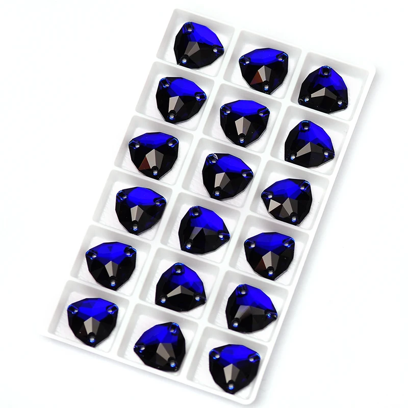 YANRUO 3272 All Sizes Cobalt Trilliant Glass Strass Sewn Rhinestones DIY Flat Back Sewing Crystals For Needlework