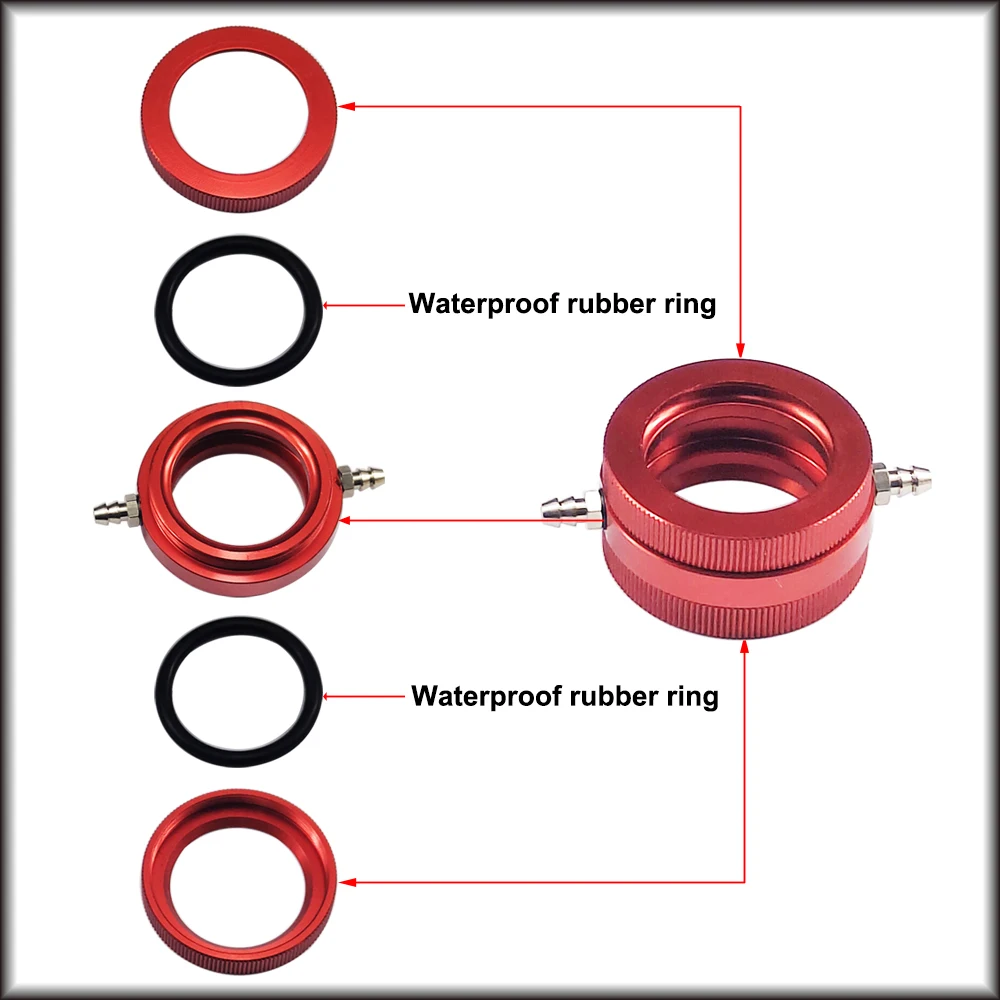 CO2 Laser Head Water Cooling Ring, Suitable For 25mm/30mm Diameter Laser Focusing Heads