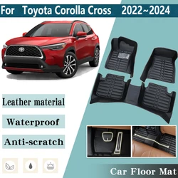 LHD Car Floor Mats for Toyota Corolla Cross 2023 Accessories 2022 2024 Foot Inner Liner Carpet Pads Custom Rug Car Accessories