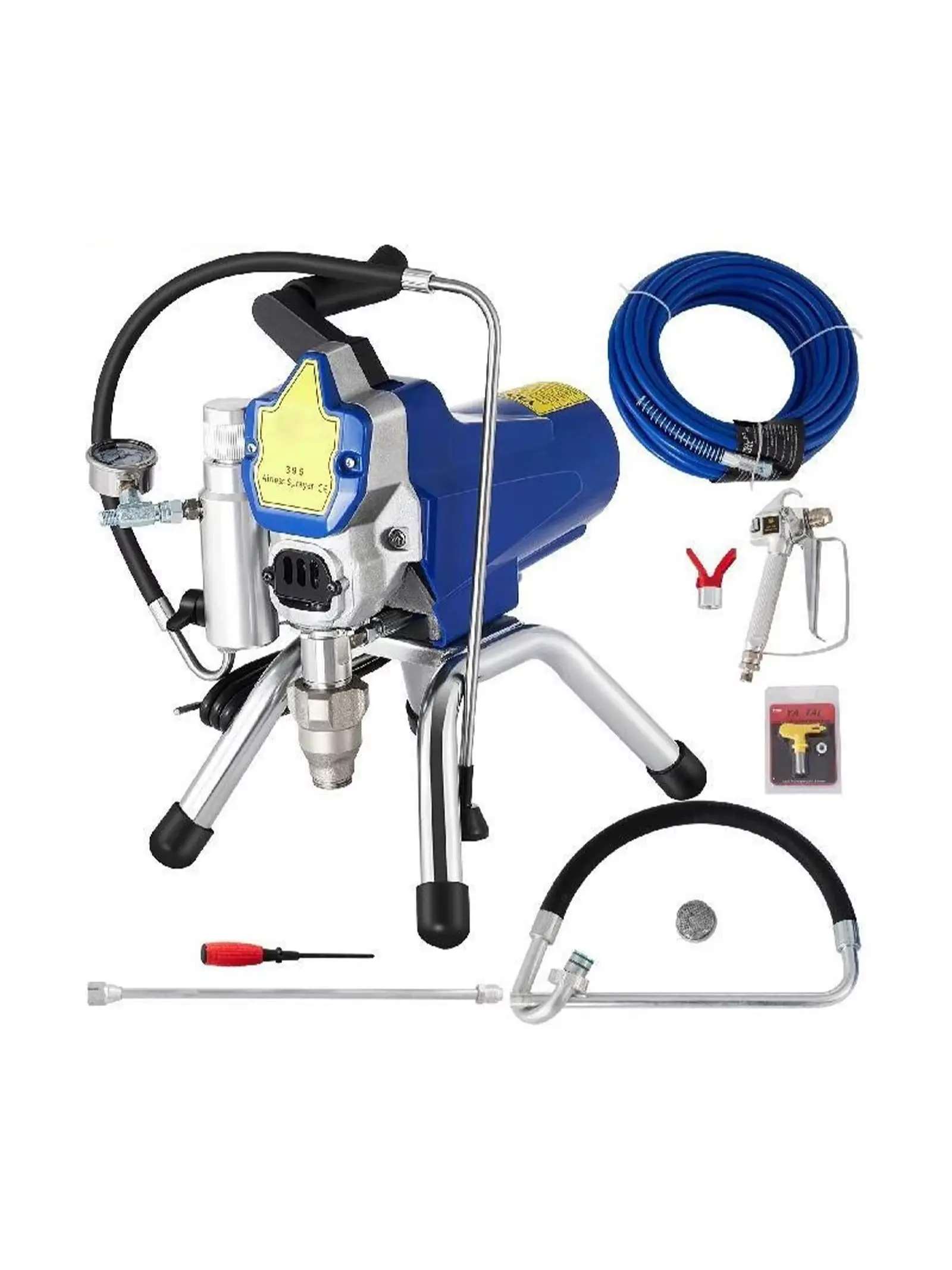 2200W Airless-Spritzmaschine Professionelle Ultra-Leise Wandfarbspritzpistole 3000Psi-Druck 2L/Minute-Leerlaufdurchfluss