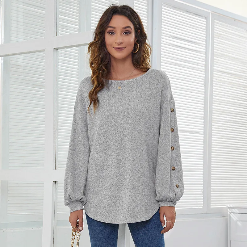 Losse Katoenen Zwangerschaps Kleding Lange Mouw Blouse T-Shirts Tees Lente Herfst Casual Vrouwen O-hals T-Shirt Pullover Top