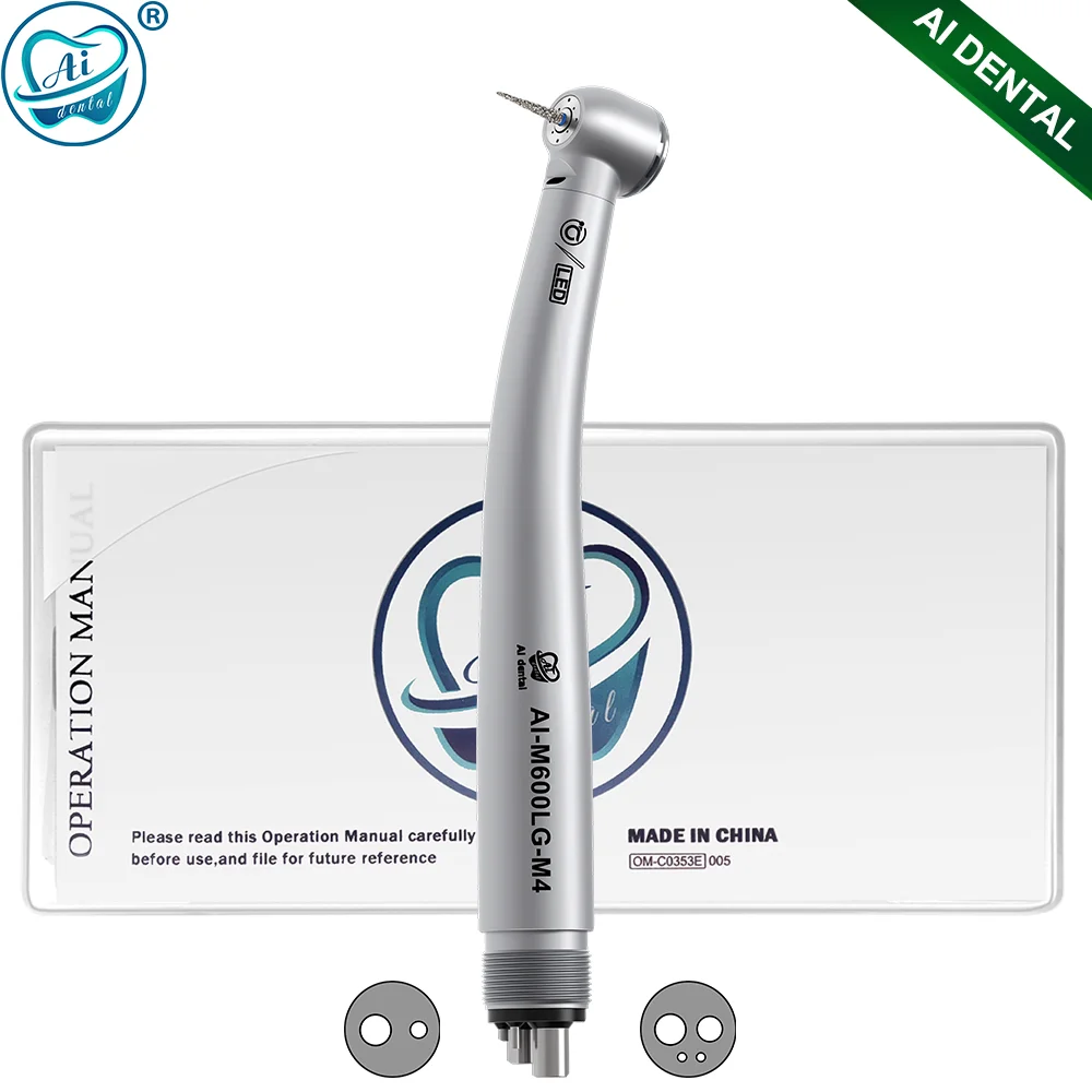 

High Speed Air Turbine Dental Handpiece Self Generator LED Standard Head Dentistry Instruments 2/4 Hole Oral Hygiene M600LG