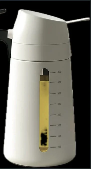 Oliespuit voor de airfryer, 470 ml, 2-in-1 oliedispenser, oliespuitfles voor de keuken, voor salade en azijn, BPA-vrije keukenspullen.