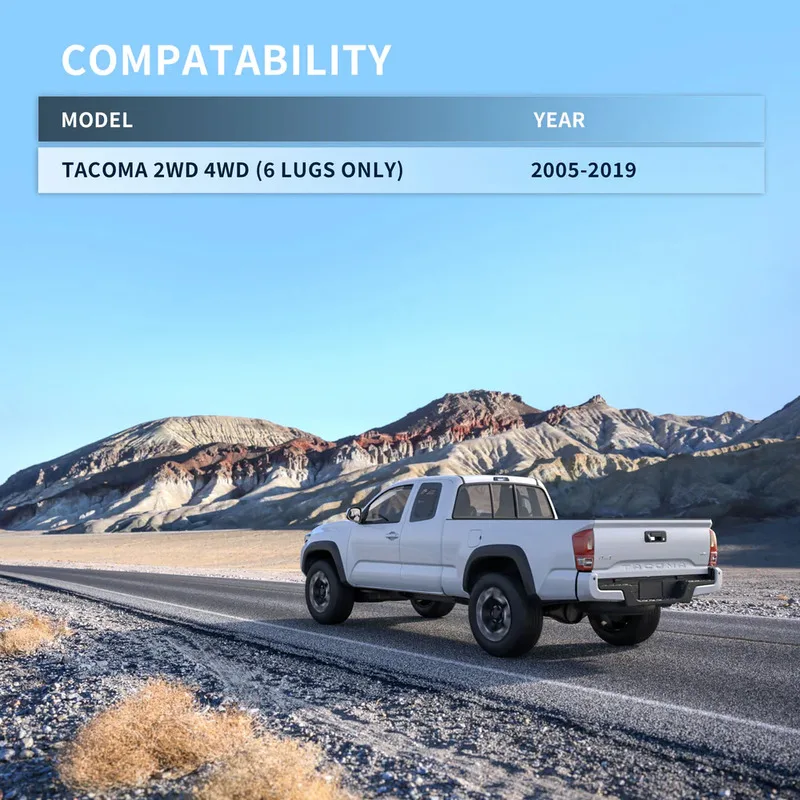 3" Front and 2" Rear Leveling Lift Kit for 2005-2023 Tacoma, Black Leveling Lift Block Kit Extended Square U-Bolts