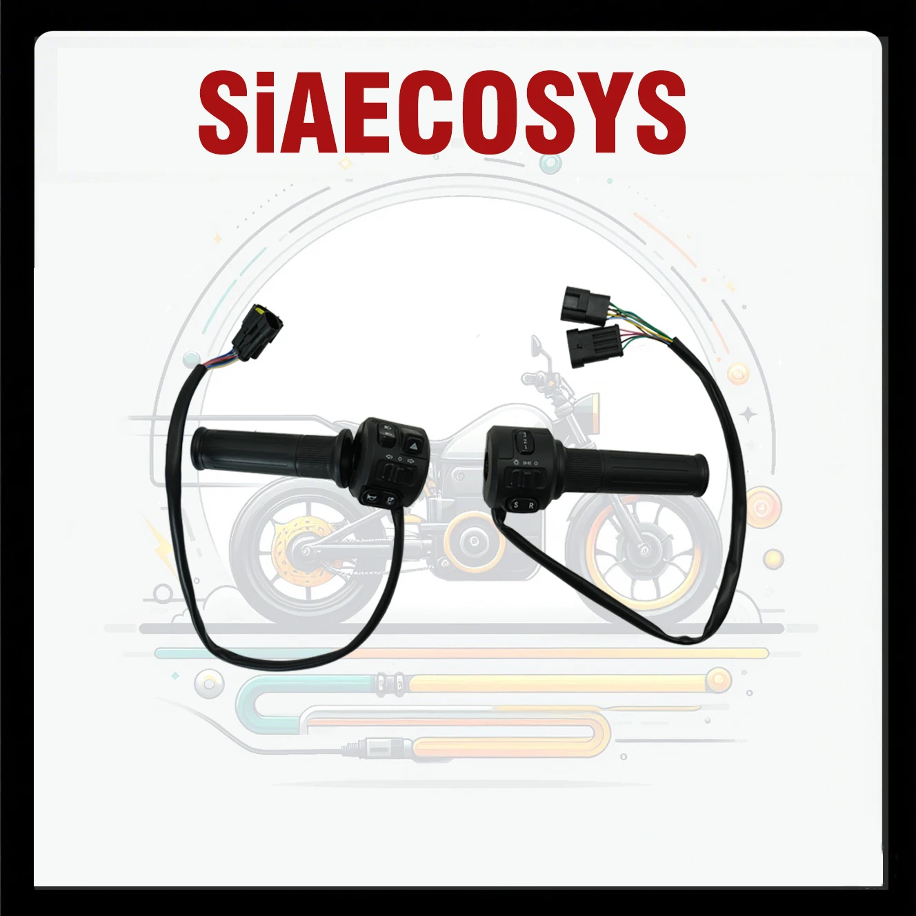 Universal K159 Electric Motorcycle IPX7 Throttle Grip Combination Switch Sport and Reverse Multi-Function Control Handle