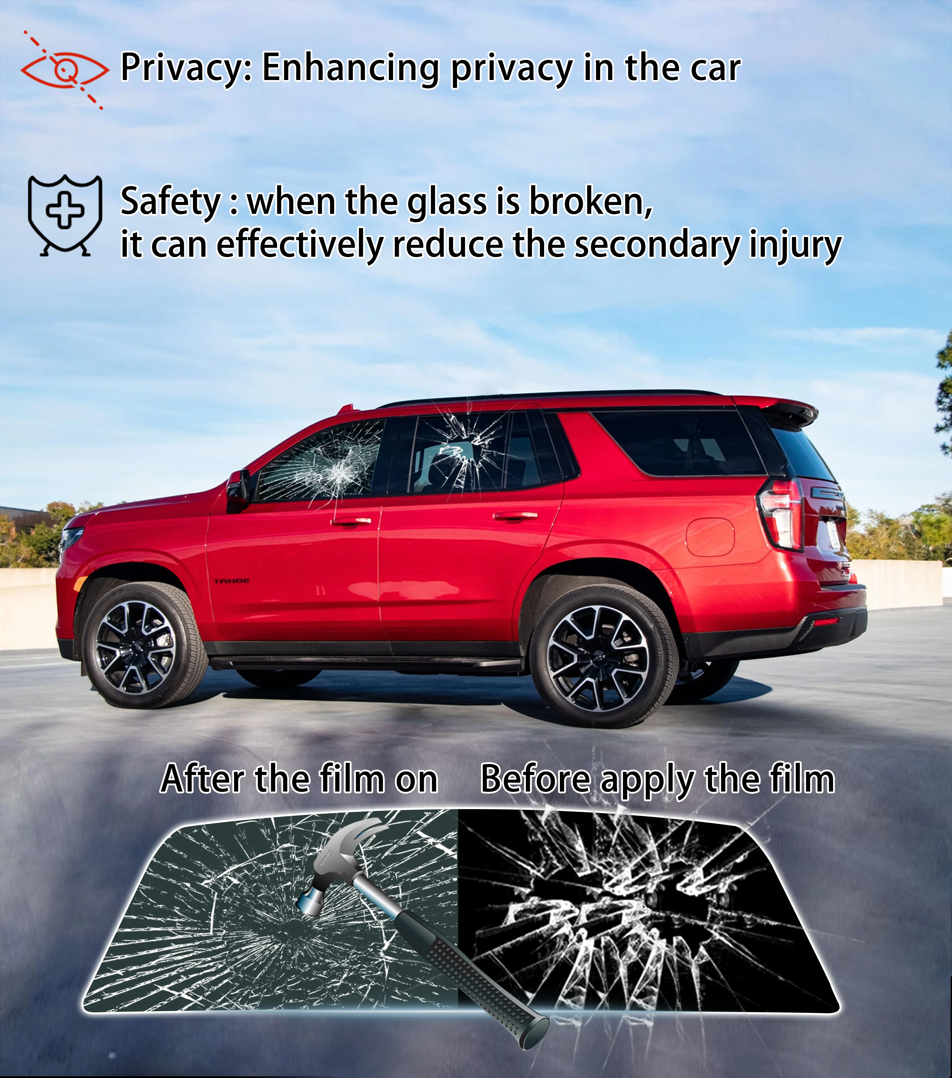 Precut Window Tint Car for Chevrolet Corvette Hatch 1984-2004 Auto Sun Uv Blocking Heat 2Ply Window Protector Privacy Films