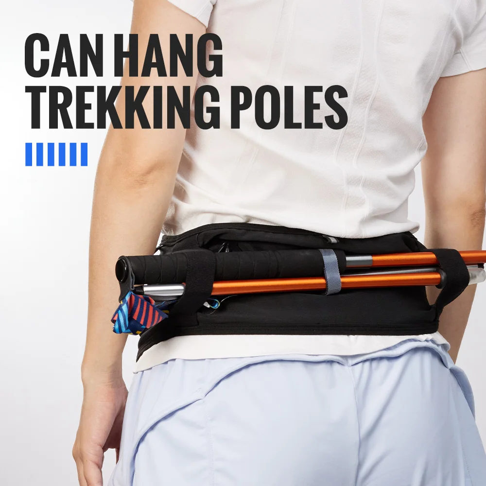 WRELS حزام الجري حزمة مراوح ملحقات الجري حقيبة خصر مرنة رفيعة قابلة للتنفس خفيفة الوزن مع عبوات فاني لزجاجة المياه #3