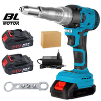 20000N Brushless Electric Rivet Gun 2.4~5.0mm Cordless Rivet Nut Gun Drill Insert Automatic Riveting Tool For Makita 18V Battery