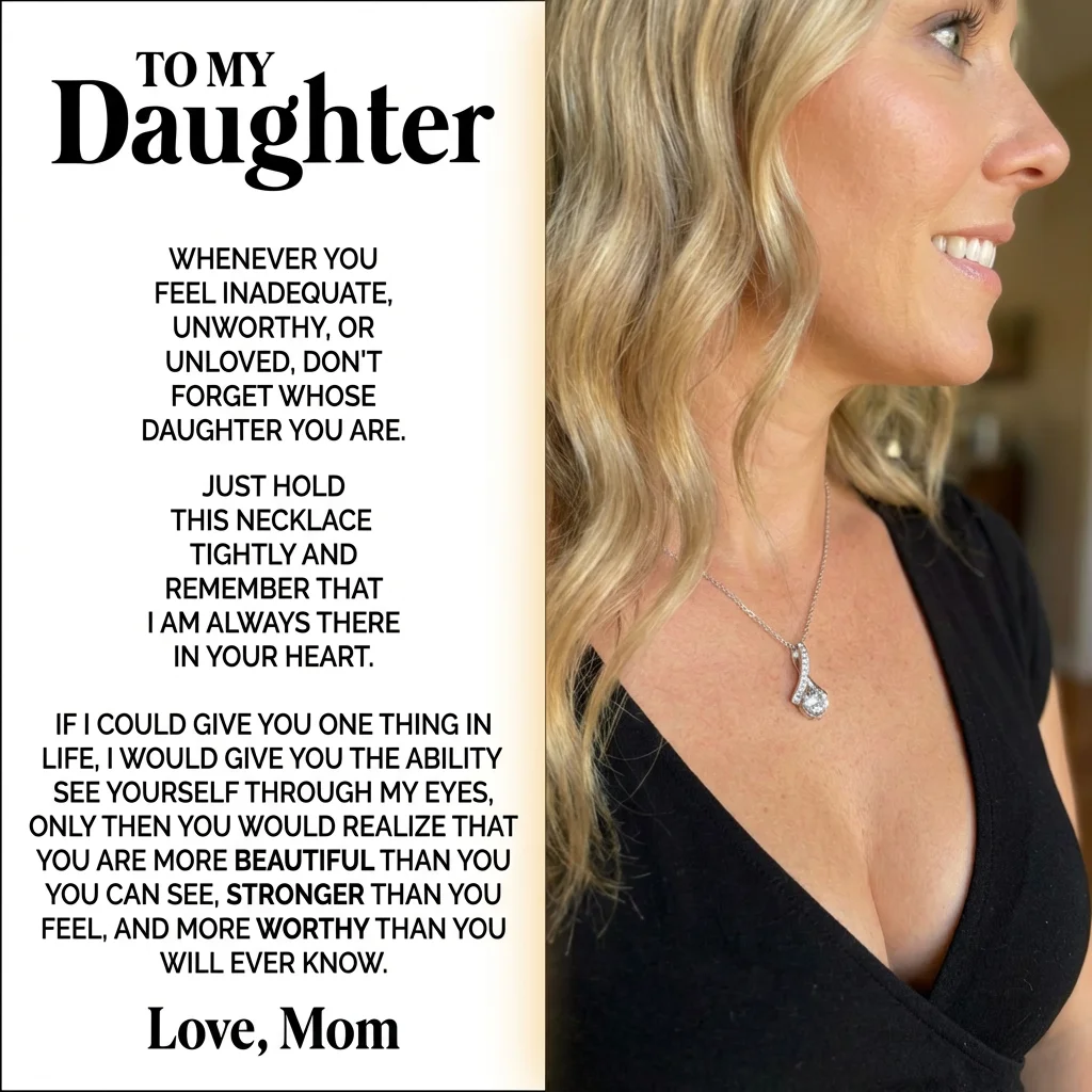 To My Daughter Gift From Mom Mother Fashion Women Necklaces Love Alluring Pendant Necklace with Box for Birthday Dropshipping