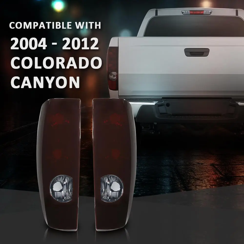 

1 пара задних фонарей, стоп-сигналы, подходят для 2004-2012 Chevy Colorado Gmc Canyon Pickup, водонепроницаемые, снегозащитные, пылезащитные